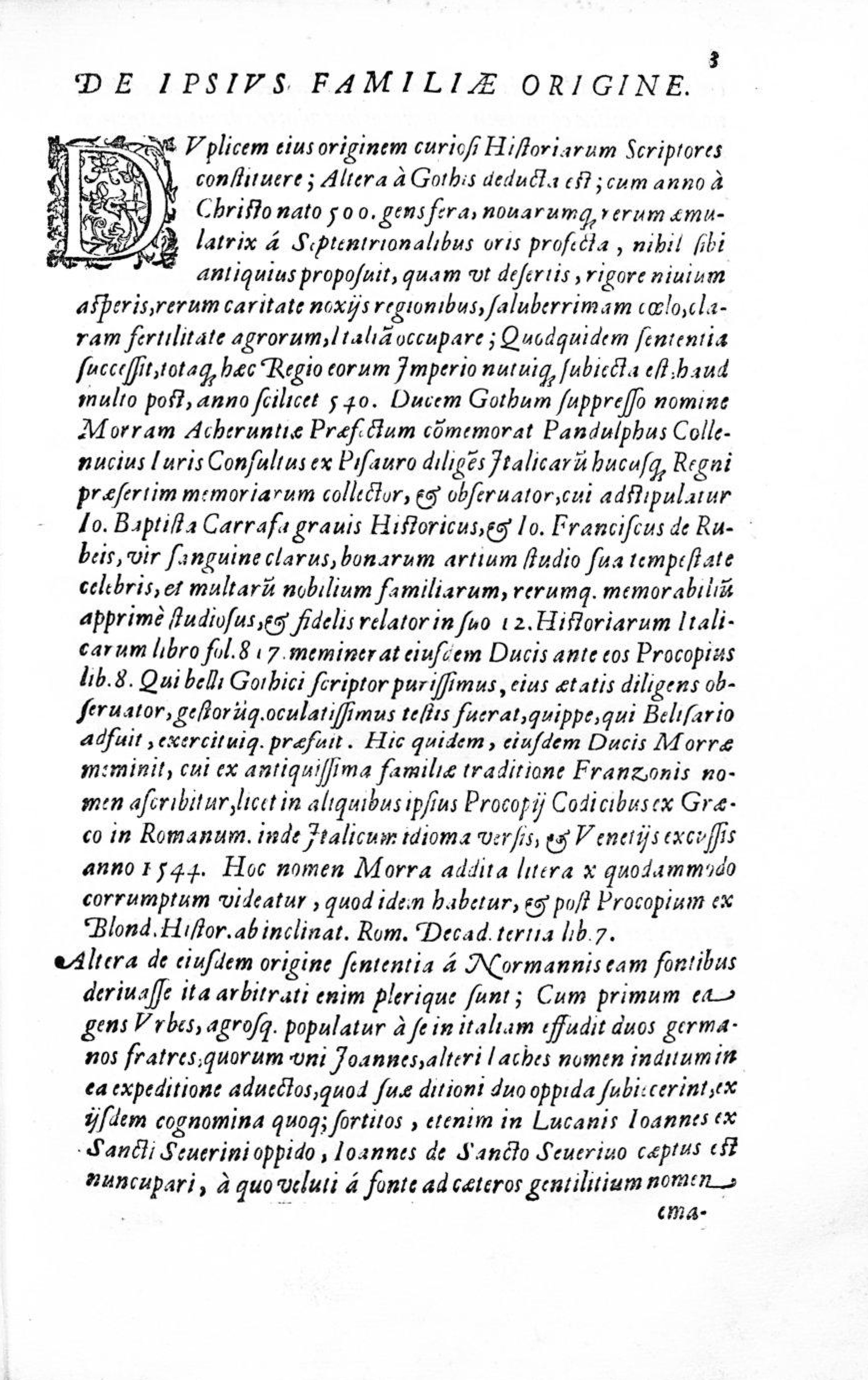 analisi tipografica - pagina interna con capolettera
